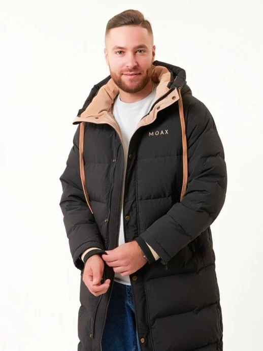 MX2301-10000 Пальто пуховое муж. MOAX Dachstein черн.