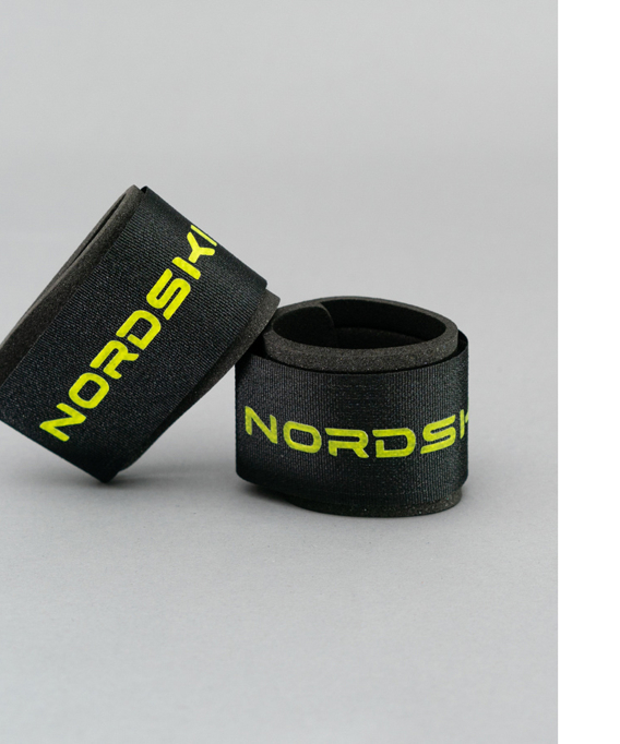 NSV465858 Манжеты NordSki липучки для лыж black/yellow