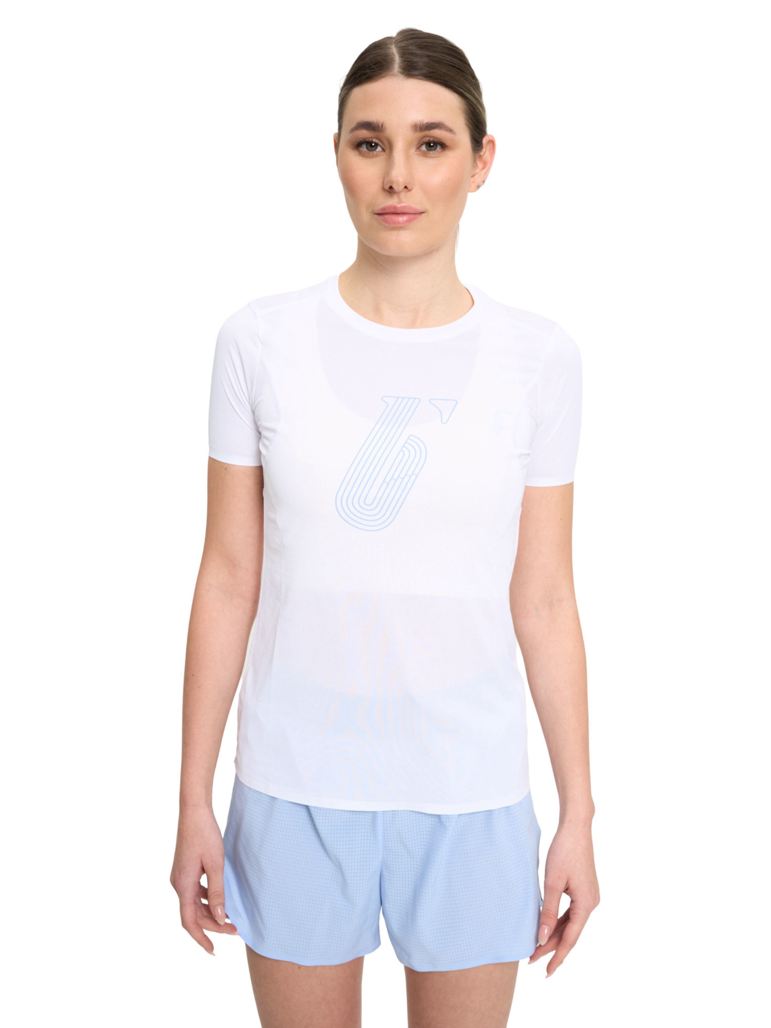 RJT107W125 Футболка д/жен. BIVIUM "Темп 2.0" бел.