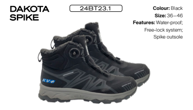 24BT23.1 Ботинки KV+ DAKOTA SPIKE black р.45