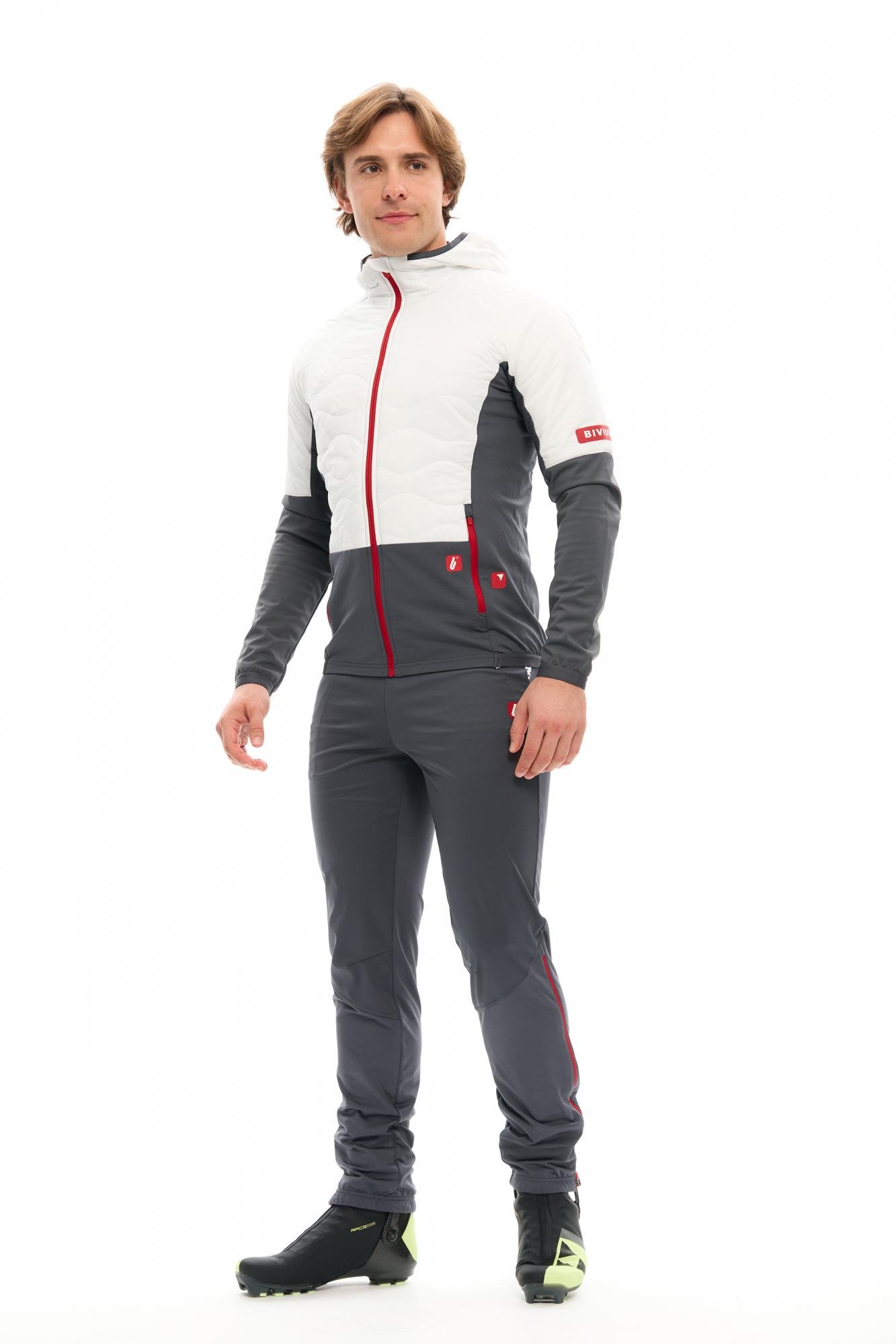 SJK301M226 Куртка д/муж. BIVIUM "Комфорт 3.0" бел./графит.