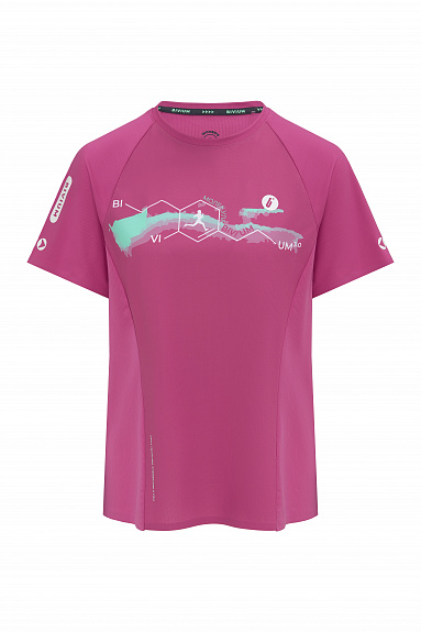 RJT102W126 Футболка BIVIUM д/жен. "Тайм 2.0" фуксия.